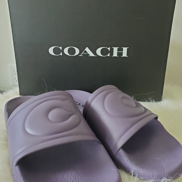 NWB Coach Slides slippers sandals 9 - Picture 5 of 5